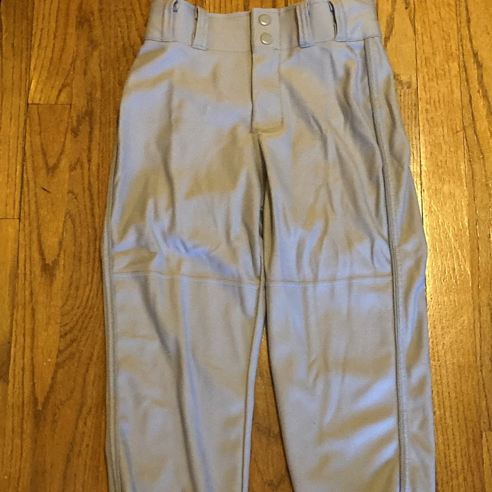 A4 Gray Baseball/Softball Pants ~ Sz YM